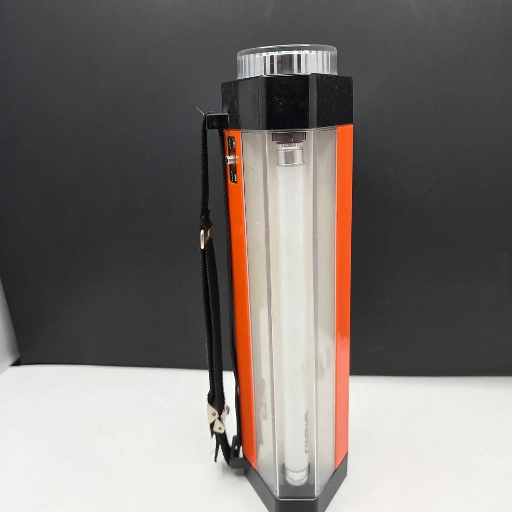 Vintage Sears Emergency Lantern Multi-Function 12V Fluorescent Orange Blinker